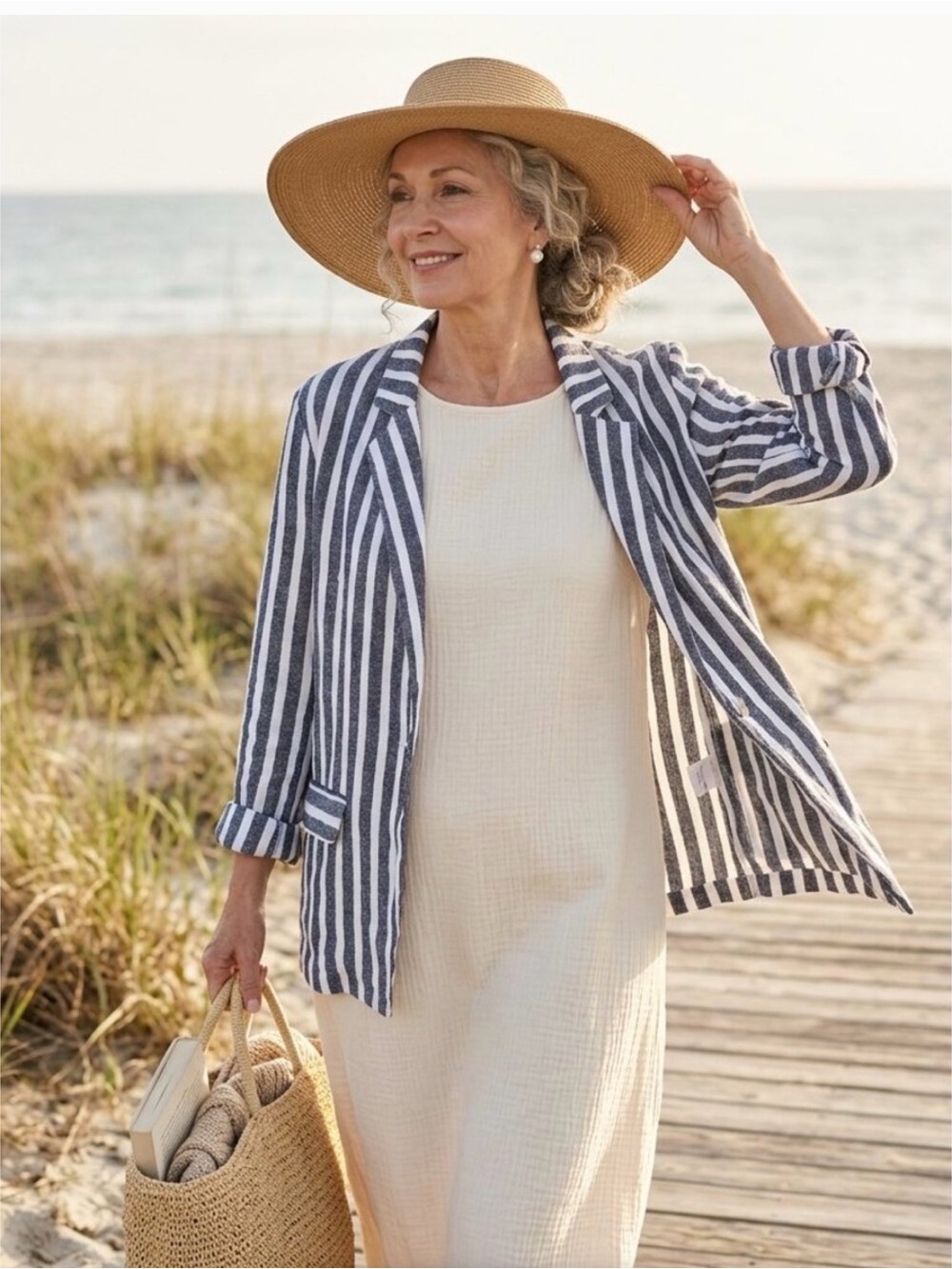 Caslon Linen Blend Blazer | Size Medium